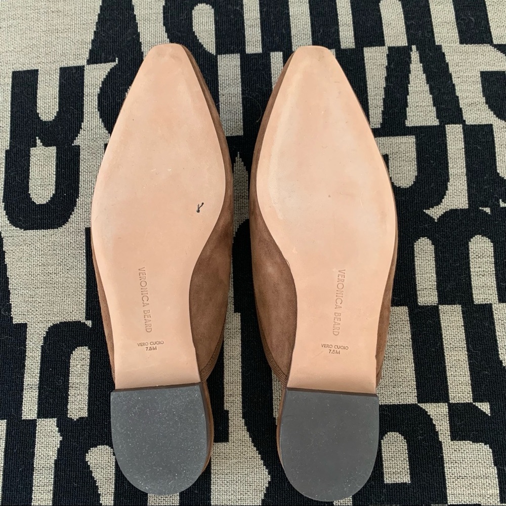Veronica Beard Catherine Ballet Mules brown suede - Picture 4 of 6